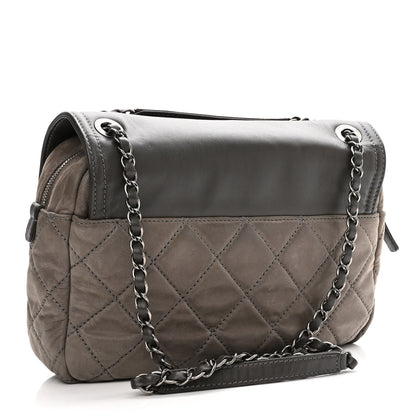 Chanel Iridescent Calfskin In The Mix Flap Dark Grey 3 of 10