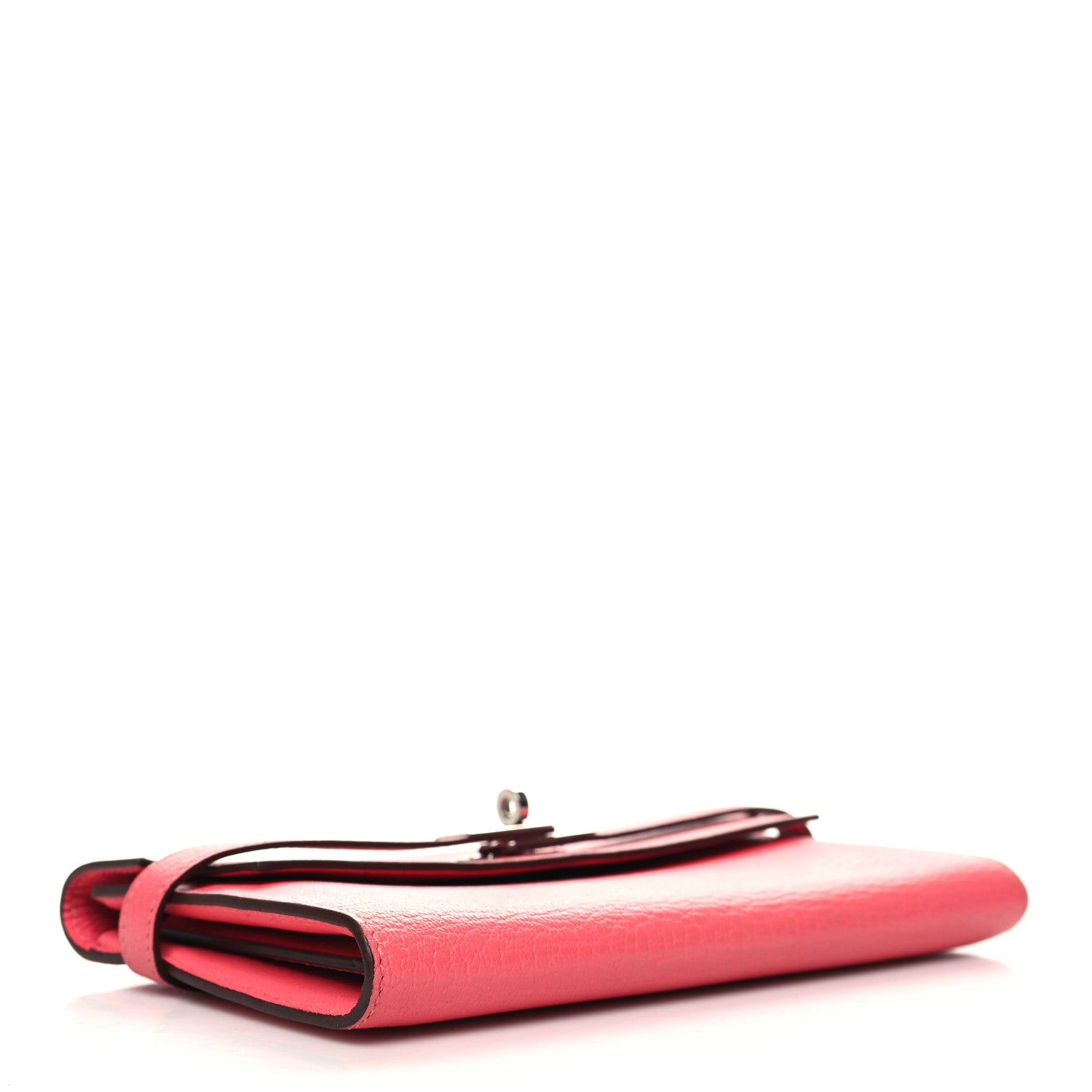 Hermes Chevre Mysore Kelly Longue Wallet Rose Lipstick 3 of 11