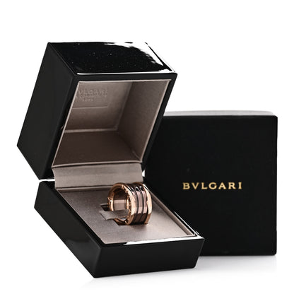 Bulgari 18K Rose Gold Bronze Cermet B.Zero1 Roma Four-Band Ring 53 6.25 6 of 6