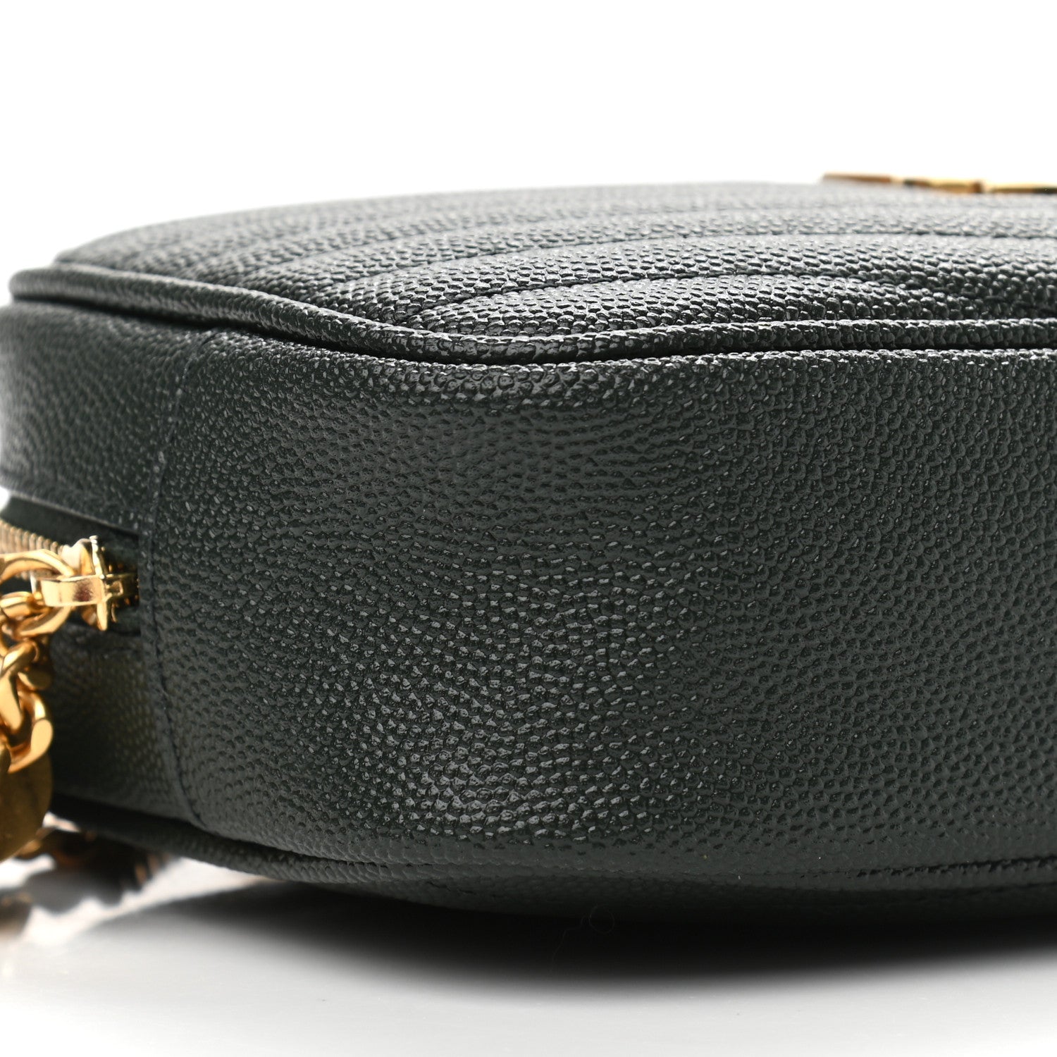 Saint Laurent Grain De Poudre Matelasse Monogram Mini Lou Camera Bag New Vert Fonce 9 of 10