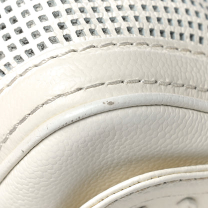 Chanel Caviar Perforated Pulley Shoulder Bag White 15 of 18
