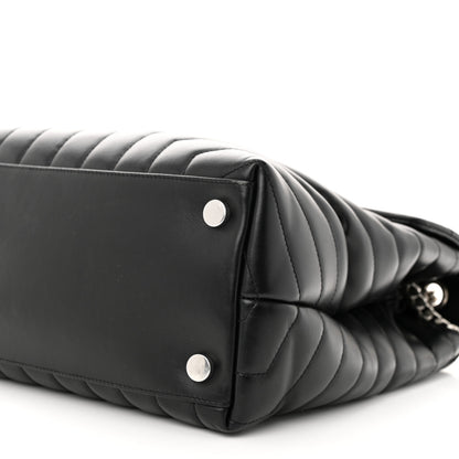 Saint Laurent Calfskin Y Quilted Monogram Large Loulou Chain Satchel Black 10 of 11