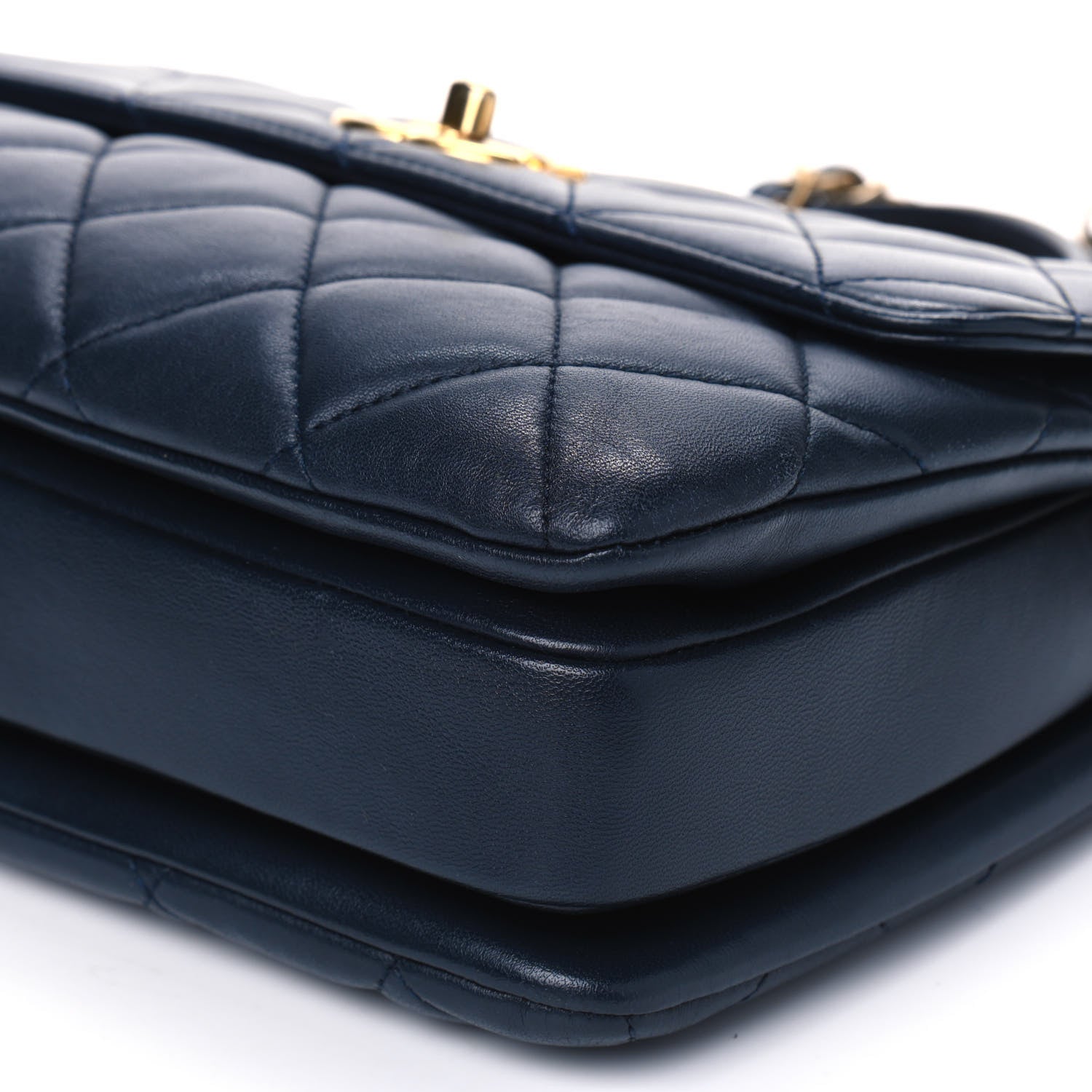 Chanel Lambskin Quilted Small Trendy CC Flap Dual Handle Bag Navy 6 of 8