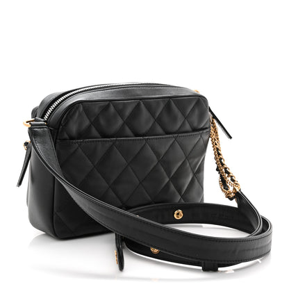 Chanel Calfskin Quilted Small Camera Case Black 4 of 19