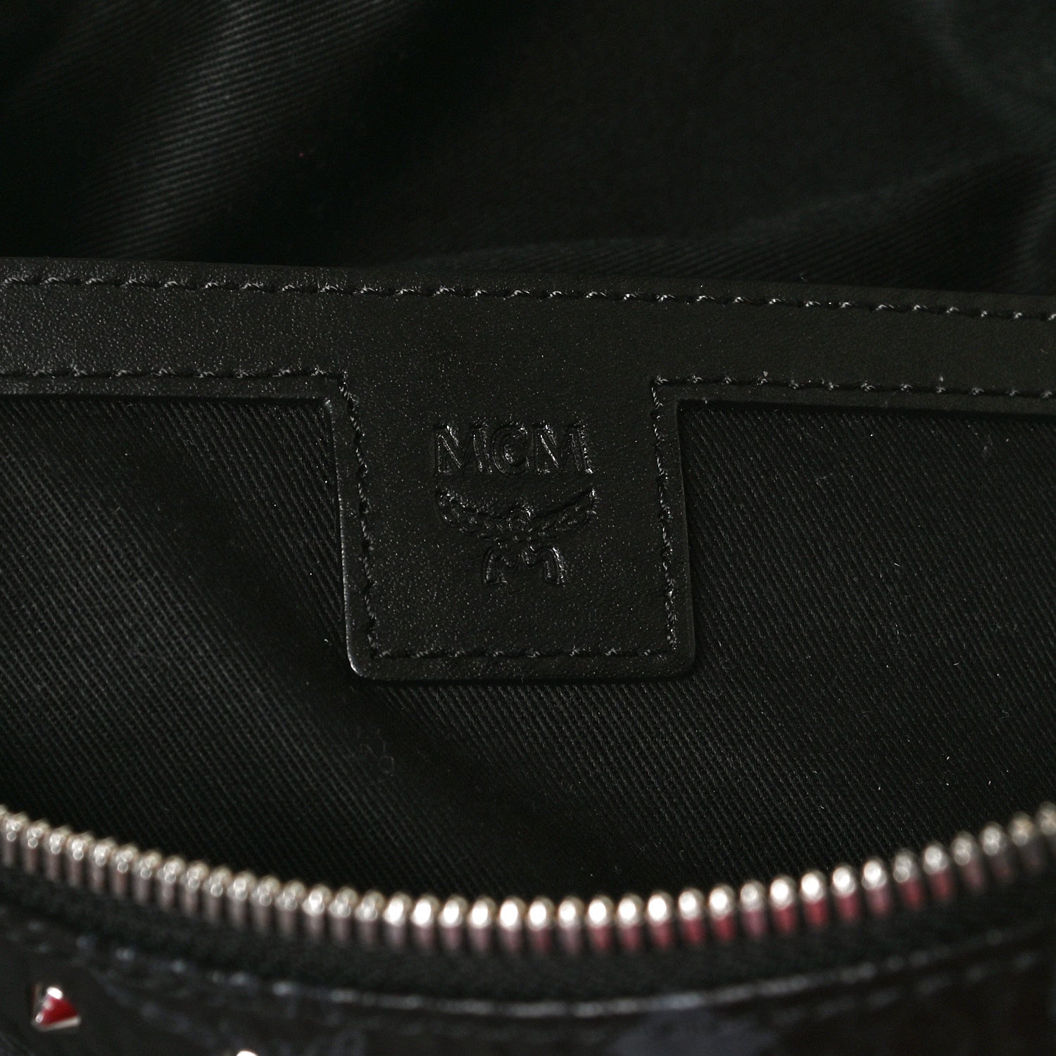 MCM Visetos Studded Belt Bag Black 6 of 11