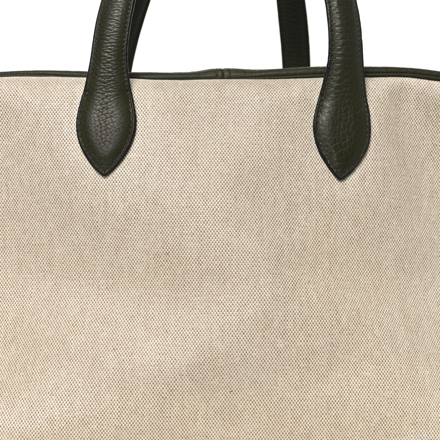 Hermes Toile Taurillon Clemence Victoria II 43 Ecru Vert Olive 8 of 10