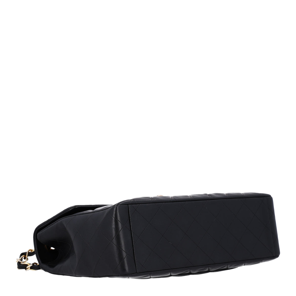 Chanel Lambskin Quilted XL Jumbo Single Flap Black 4 of 12