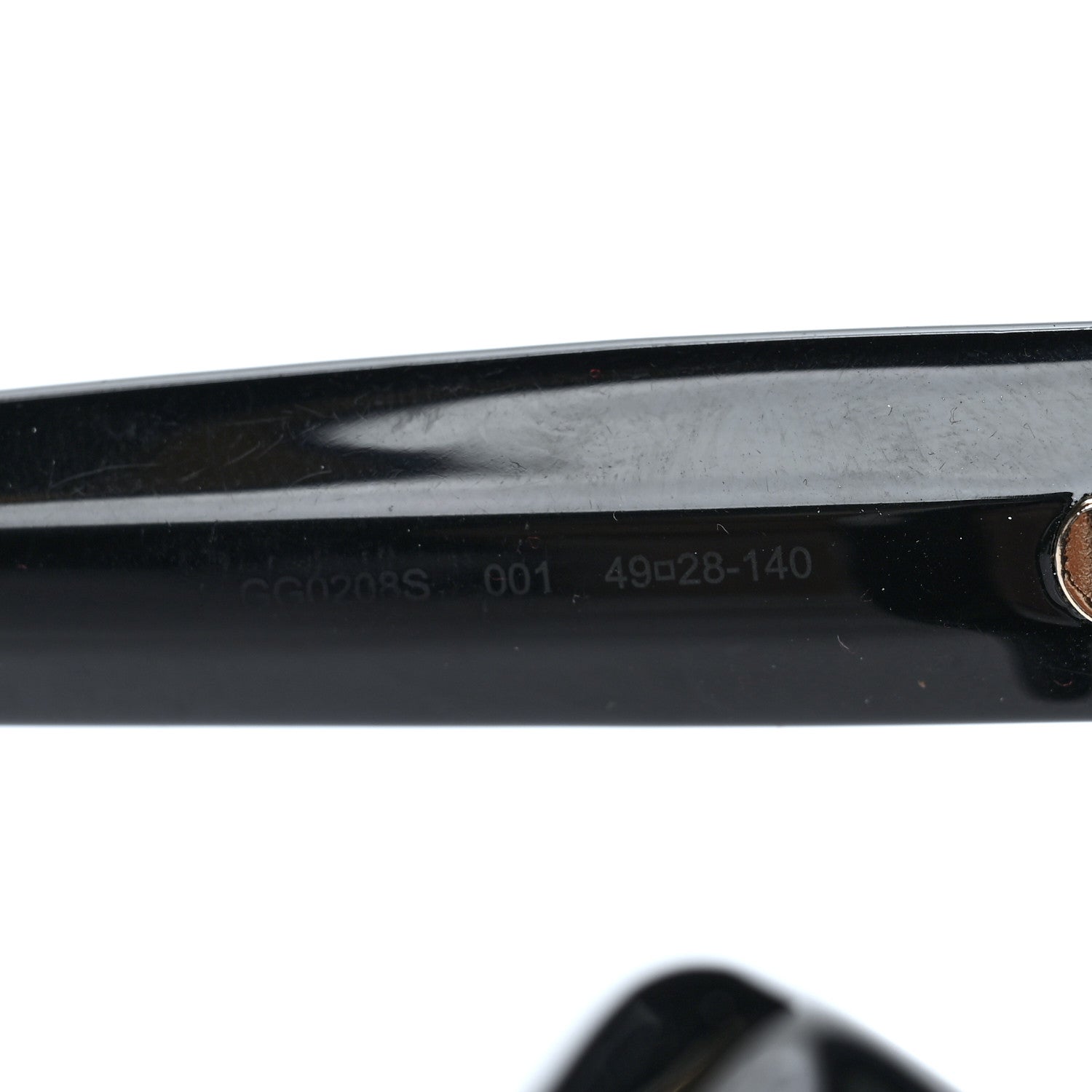Gucci Acetate Crystal Star Round Frame Sunglasses GG0208S Black 7 of 8