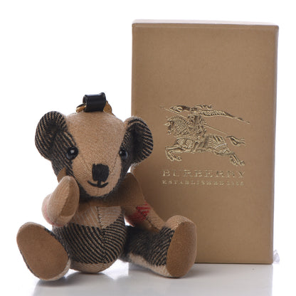 Burberry Cashmere House Check Thomas Bear Bag Charm Camel Gold 4 of 4
