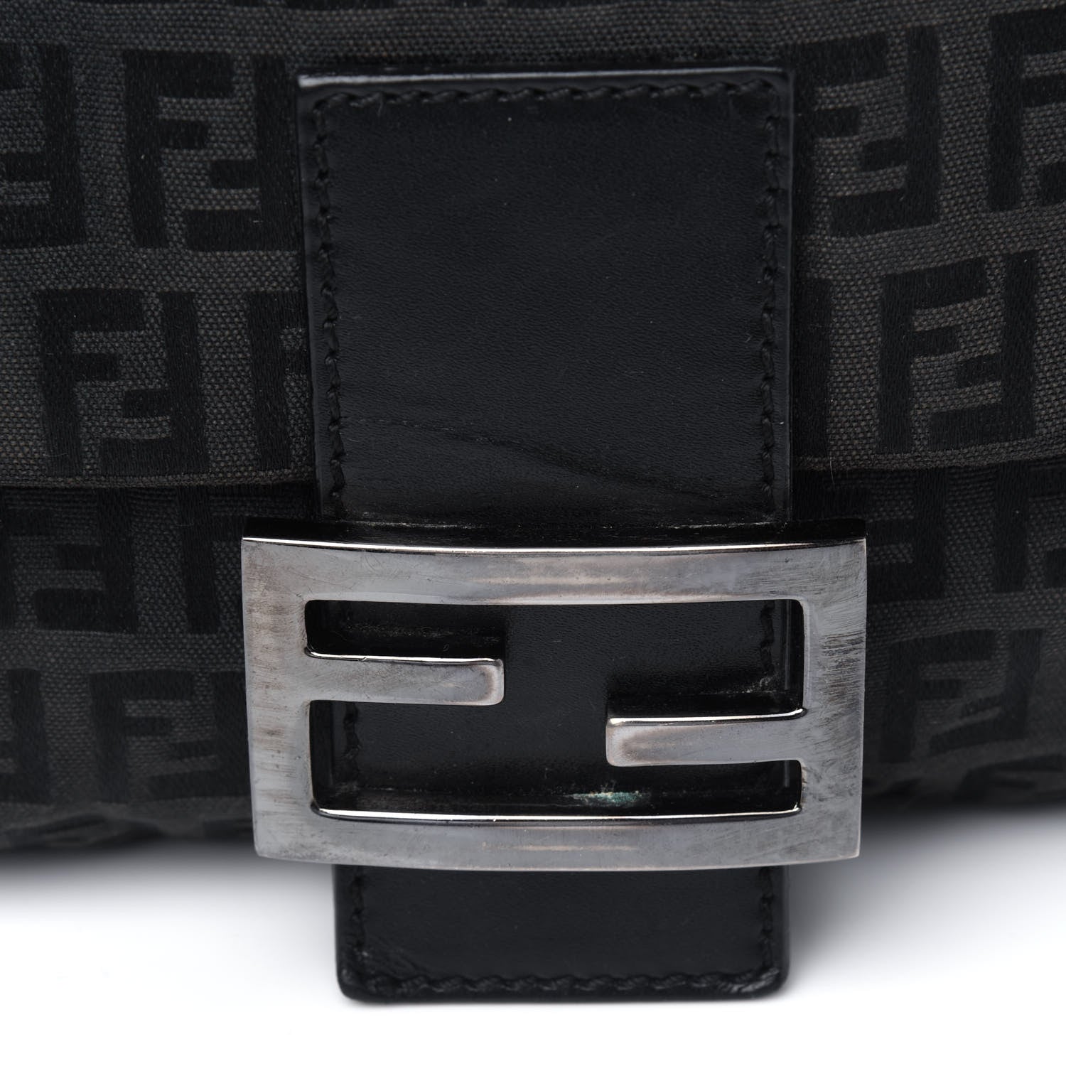 Fendi Zucchino Baguette Black 5 of 5