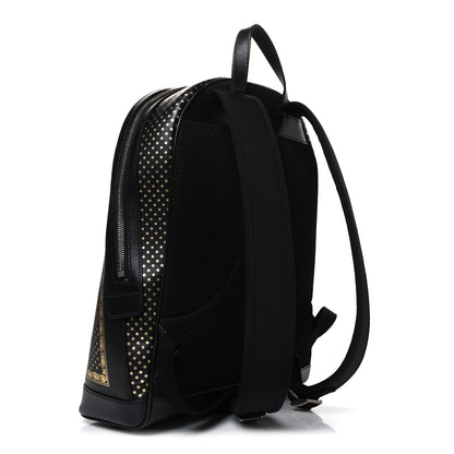 Gucci X SEGA Calfskin GUCCY Stars Dome Backpack Black Gold 3 of 10