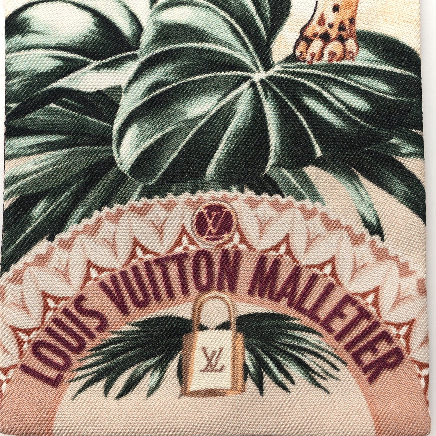 Louis Vuitton Silk Voyage Extraordinaire Bandeau Scarf Beige 3 of 3
