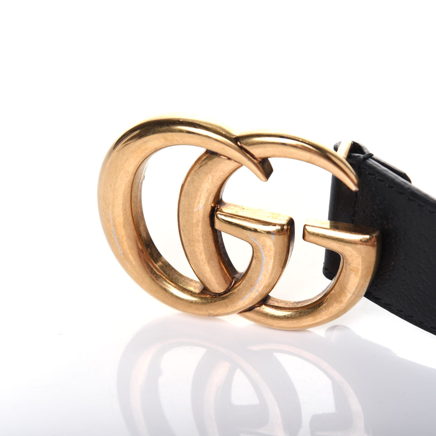Gucci Textured Calfskin Double G 40mm Belt 80 32 Black 5 of 8