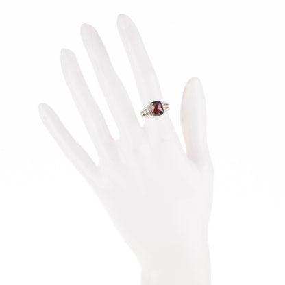 David Yurman Sterling Silver Diamond Garnet 10mm Petite Wheaton Ring 51 5.75 5 of 5