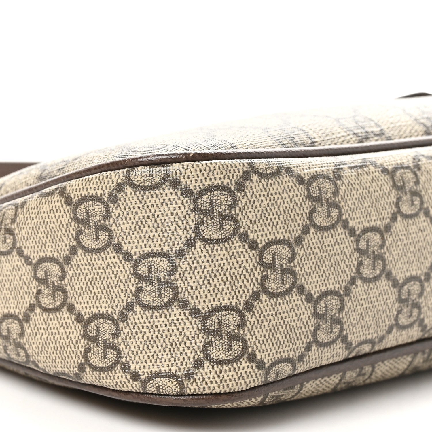 Gucci GG Supreme Monogram Textured Dollar Calfskin Small Ophidia Hobo Beige Ebony New Acero 9 of 10