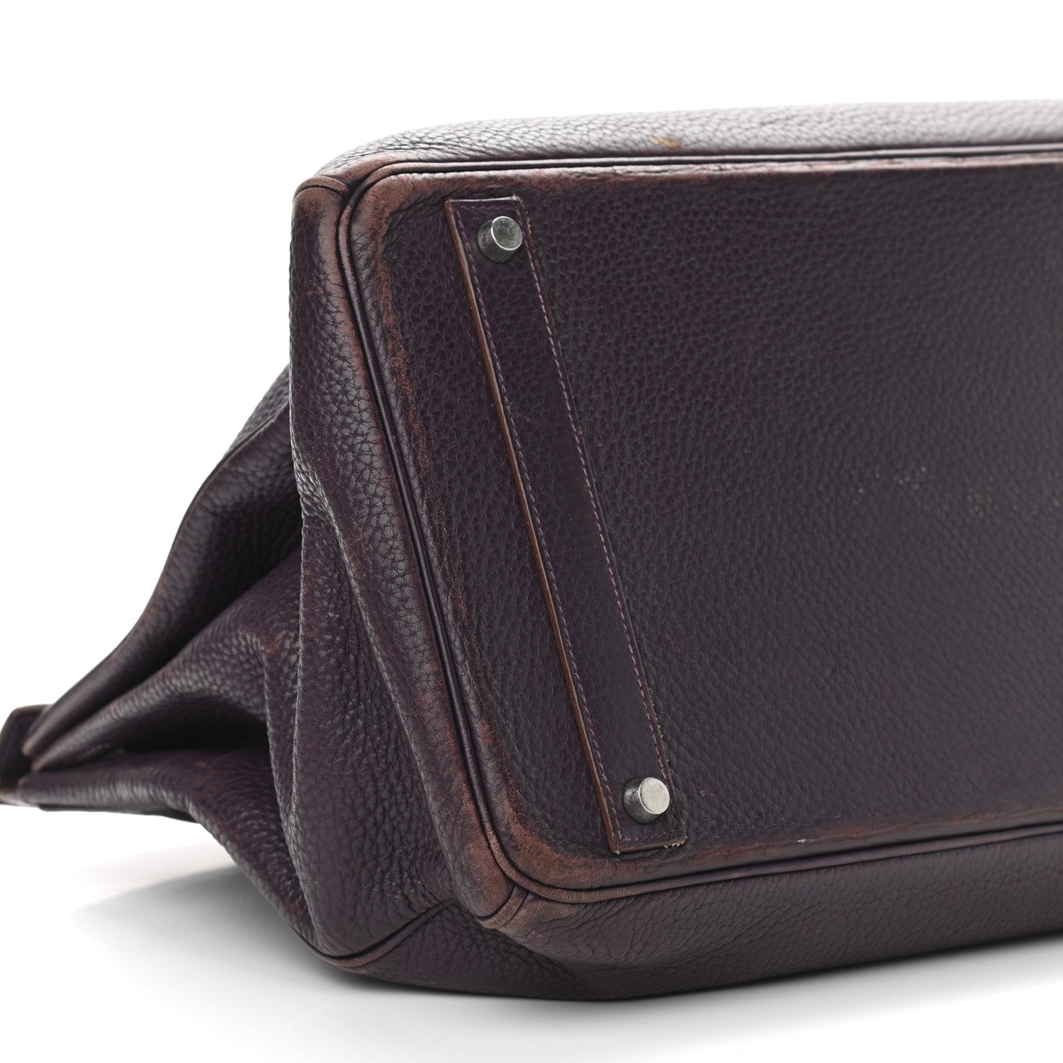 Hermes Taurillon Clemence Birkin 40 Raisin 9 of 17