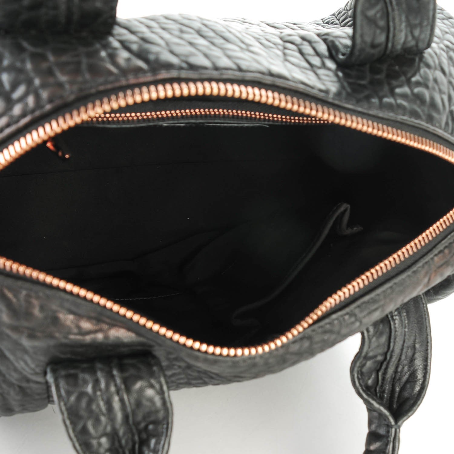 Alexander Wang Pebbled Lambskin Rocco Black Rose Gold Hardware 5 of 7