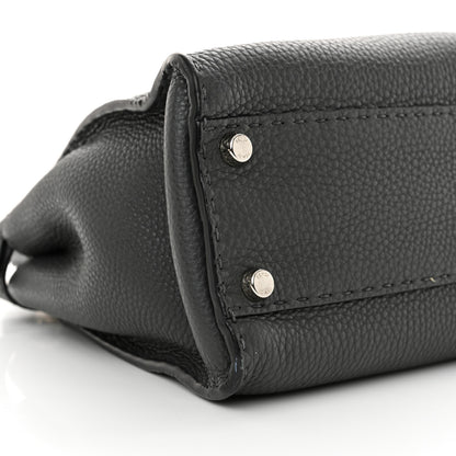 Fendi Cuoio Romano Selleria Bi-Color Medium Peekaboo Iconic Satchel Asfalto Latte 9 of 12