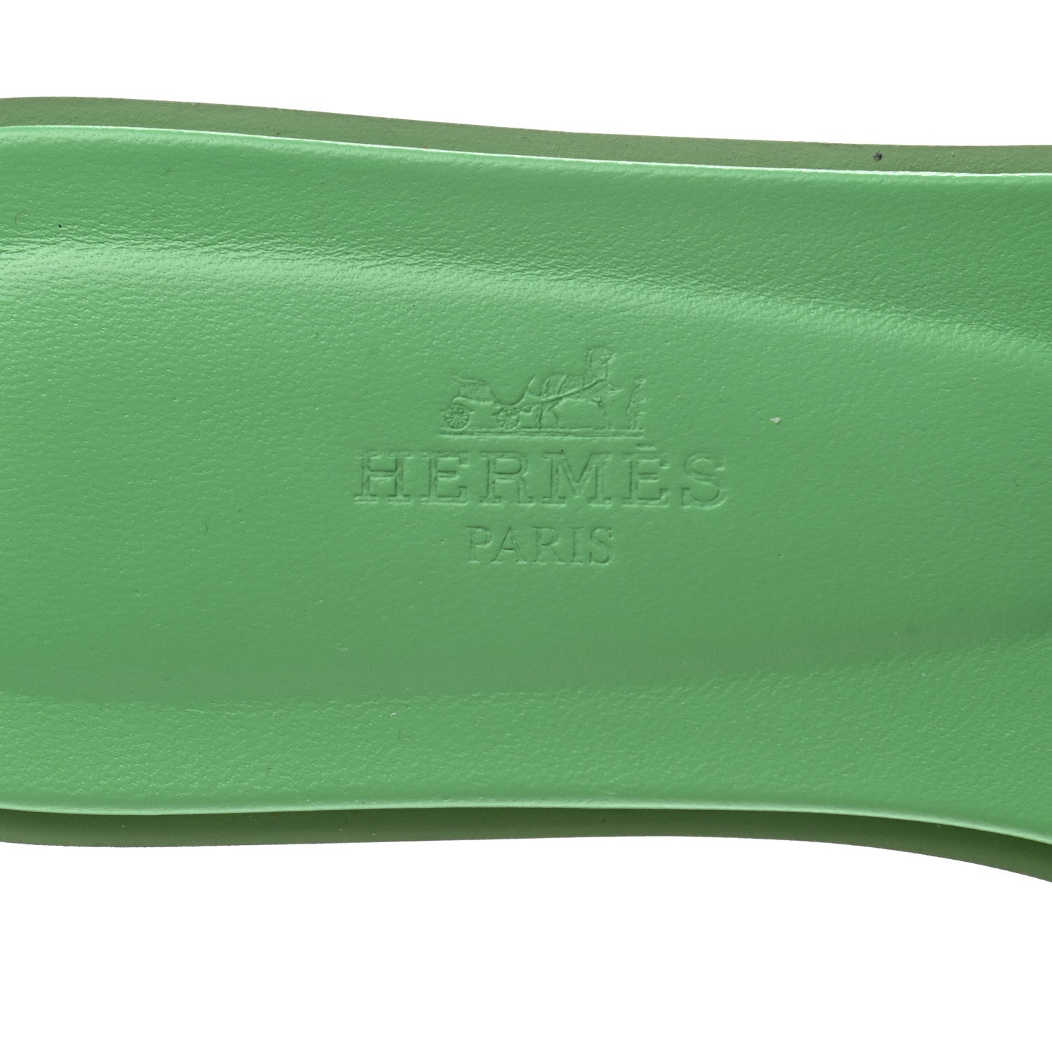 Hermes Epsom Oran Sandals 36.5 Vert Pomme 7 of 9