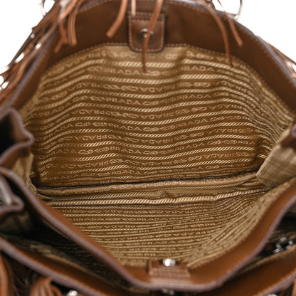 Prada Nappa Fringe Shopping Tote Noce 6 of 16