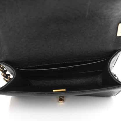 Chanel Caviar Chevron Quilted Small Boy Flap Black 5 of 10