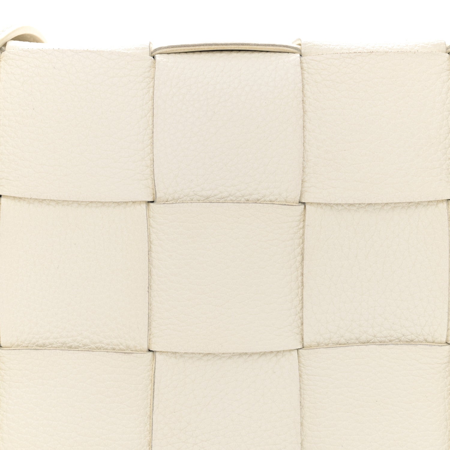Bottega Veneta Grained Calfskin Maxi Intrecciato Cassette Crossbody Bag White 9 of 13