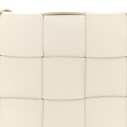 Bottega Veneta Grained Calfskin Maxi Intrecciato Cassette Crossbody Bag White 9 of 13