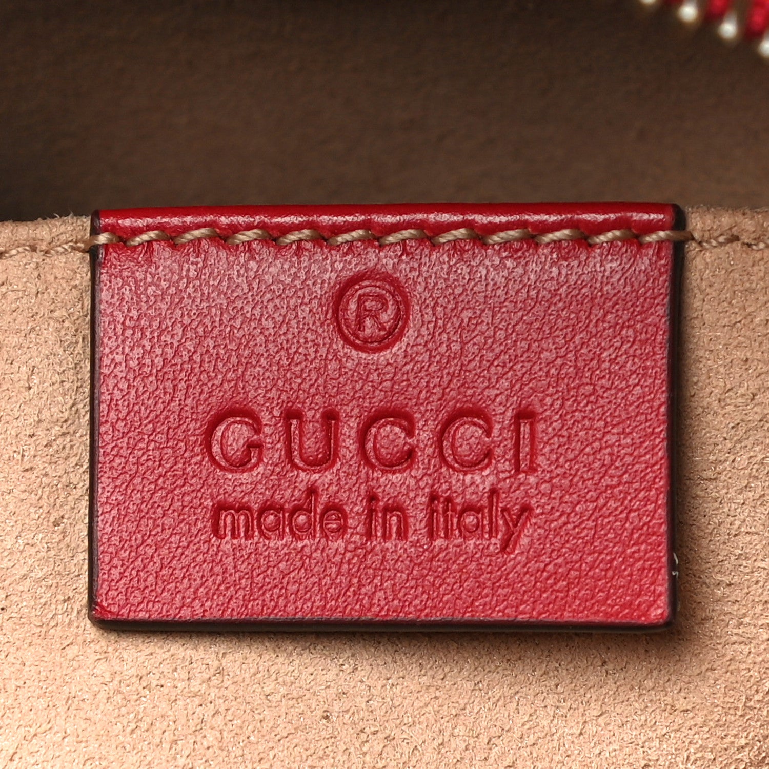 Gucci Calfskin Matelasse Mini GG Marmont Chain Shoulder Bag Hibiscus Red 6 of 11
