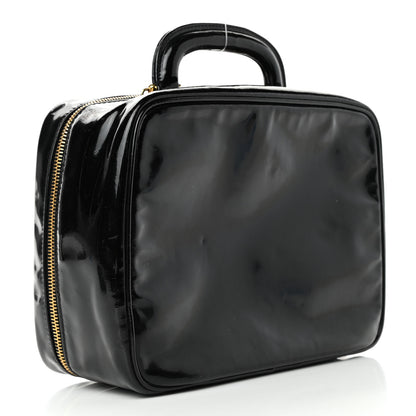 Chanel Patent CC Vanity Cosmetic Case Black 2 of 4