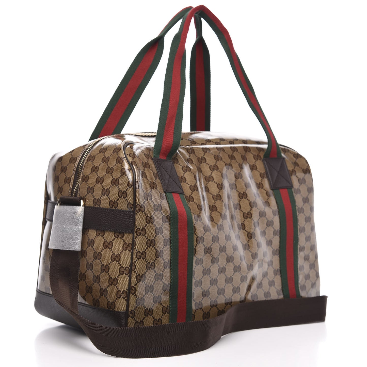 Crystal Monogram Web Large Carry On Duffle Bag Brown