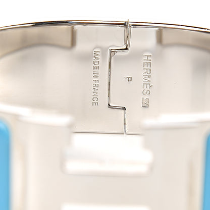 Hermes Enamel Wide Clic Clac H Bracelet PM Blue Jean 3 of 3
