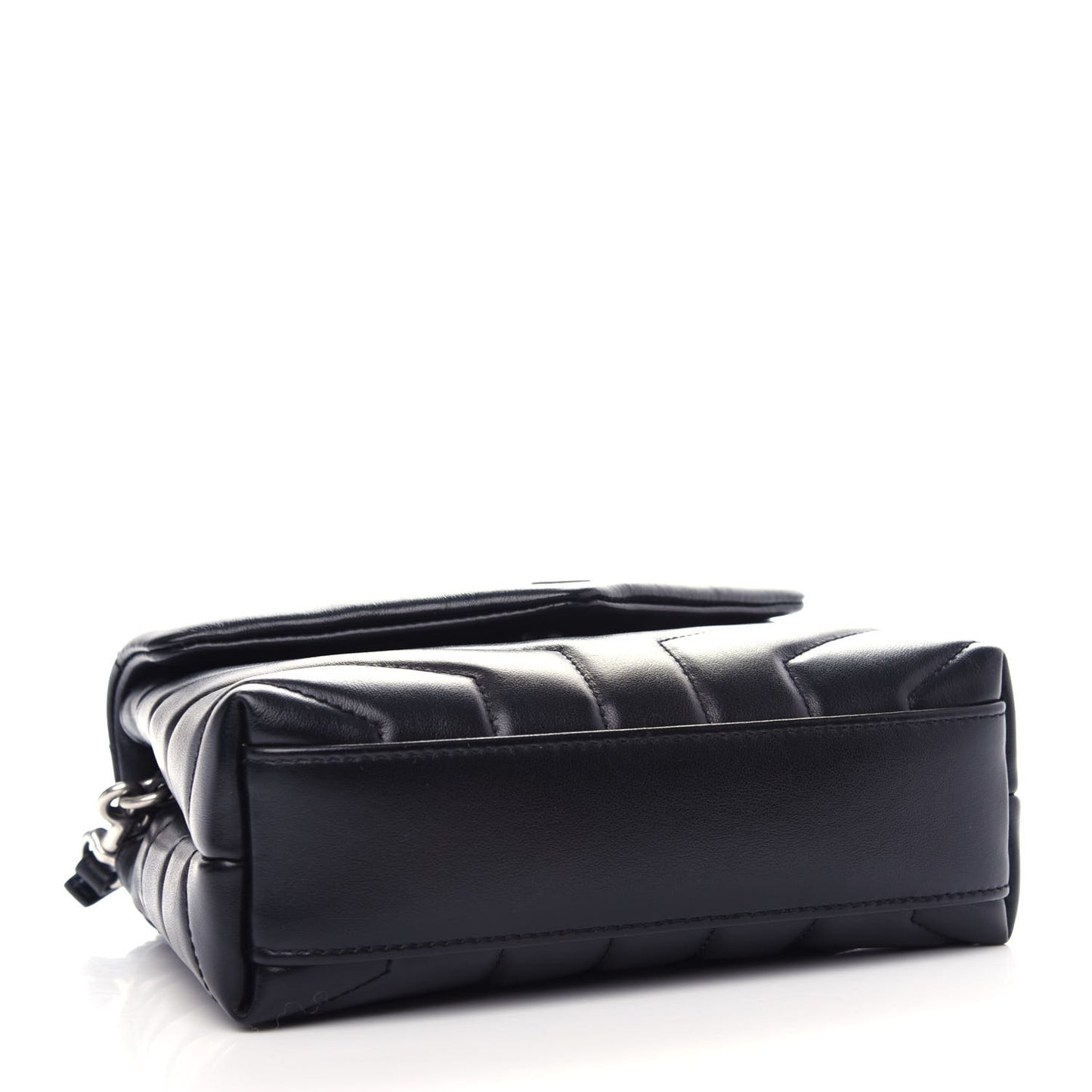 Calfskin Y Quilted Monogram Toy Loulou Crossbody Bag Black