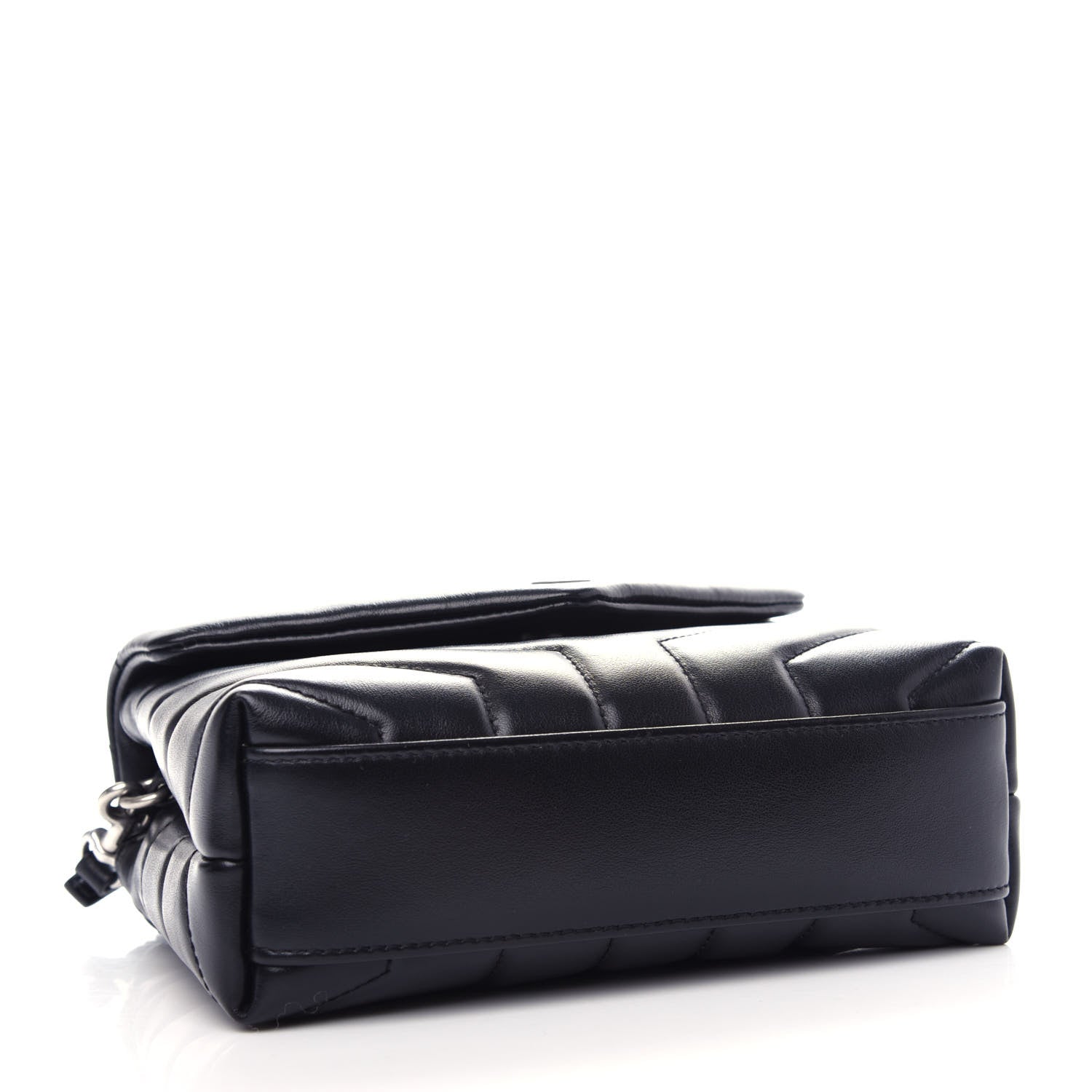 Saint Laurent Calfskin Y Quilted Monogram Toy Loulou Crossbody Bag Black 4 of 13