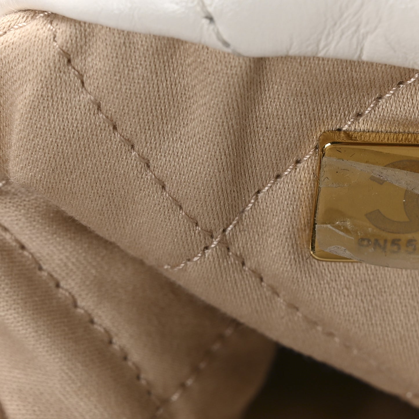 Shiny Calfskin Quilted Small Chanel 22 White