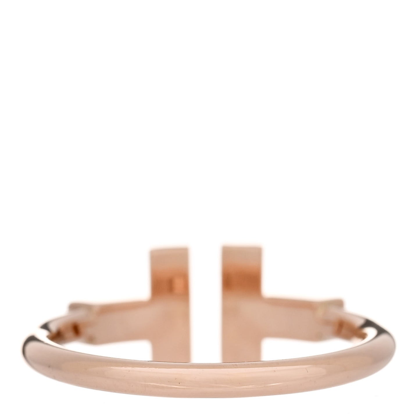 18K Rose Gold Diamond Mother of Pearl T Wire Ring 56 7.75