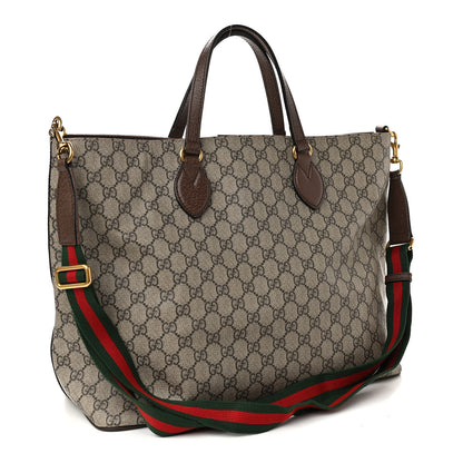 Gucci Soft GG Supreme Monogram Courrier Medium Crossbody Tote Beige New Acero 3 of 11