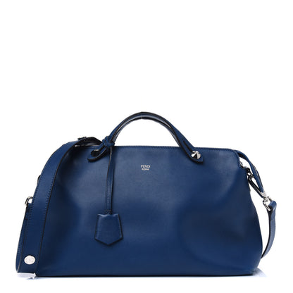 Fendi Vitello Dolce Marmol Large By The Way Boston Bag Blue 1 of 5
