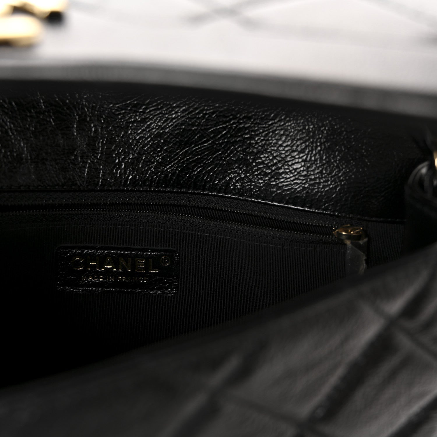 Chanel Crumpled Glazed Lambskin Quilted Small Flap Black 6 of 10