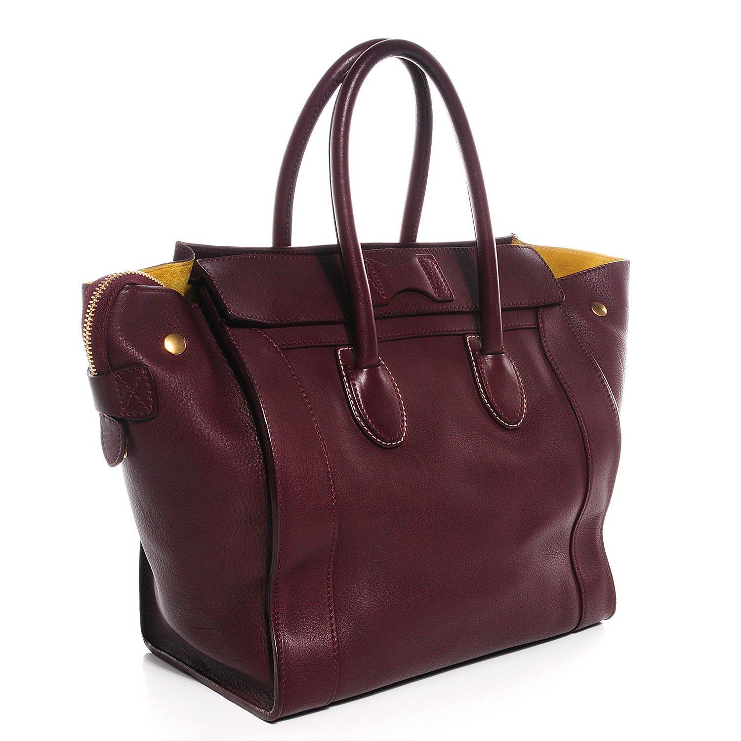 Celine Smooth Calfskin Mini Envelope Luggage Wine 4 of 9