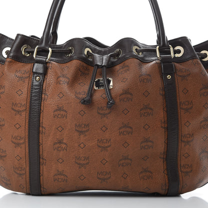 MCM Visetos Drawstring Shopper Cognac 8 of 15