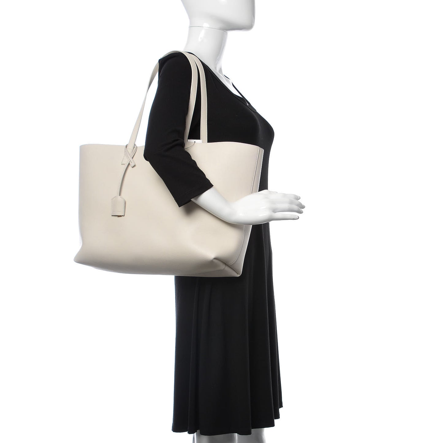 Calfskin Large Shopping Tote Porcellana