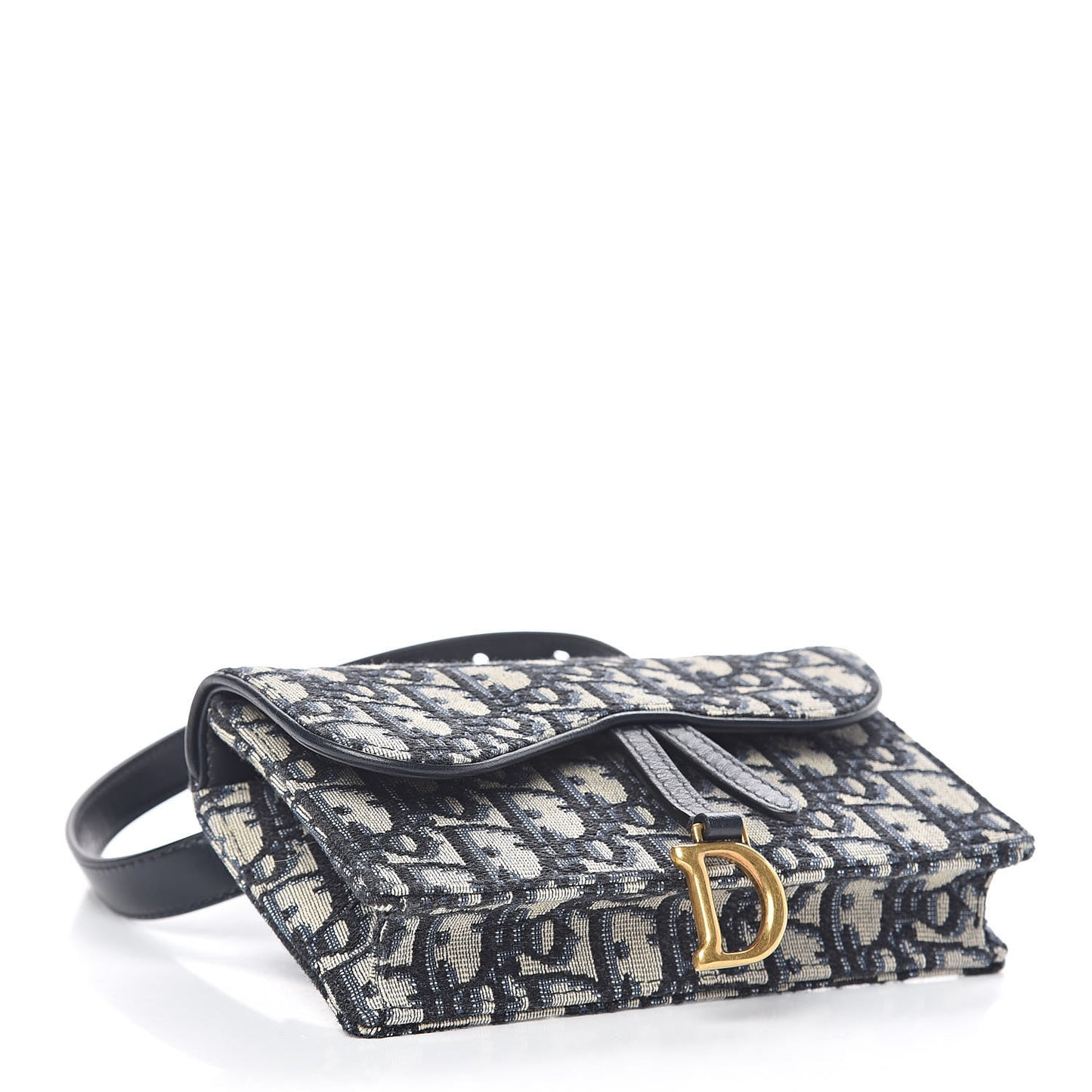 Oblique Saddle Belt Bag Blue