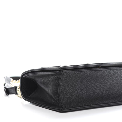 Christian Dior Grained Calfskin Medium Diorama Flap Bag Black 9 of 10