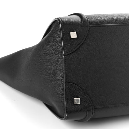 Celine Drummed Calfskin Mini Luggage Black 7 of 10