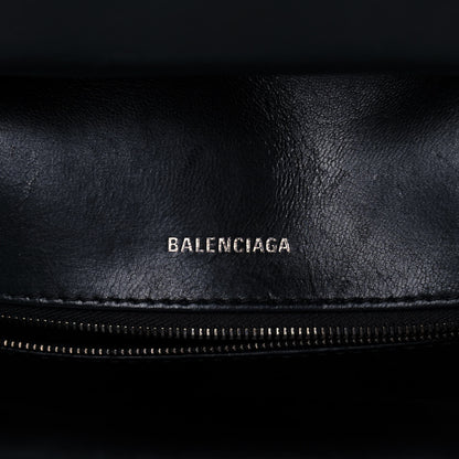 Balenciaga Nappa Calfskin Quilted Medium Touch B Shoulder Bag Black 6 of 11