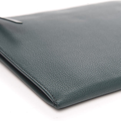 Burberry Grainy Calfskin Edin Zip Pouch Dark Cyan 8 of 9