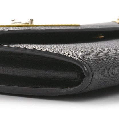 Fendi Vitello Elite Crystal Monster Eyes Simply Continental Wallet Black Cedro 8 of 10