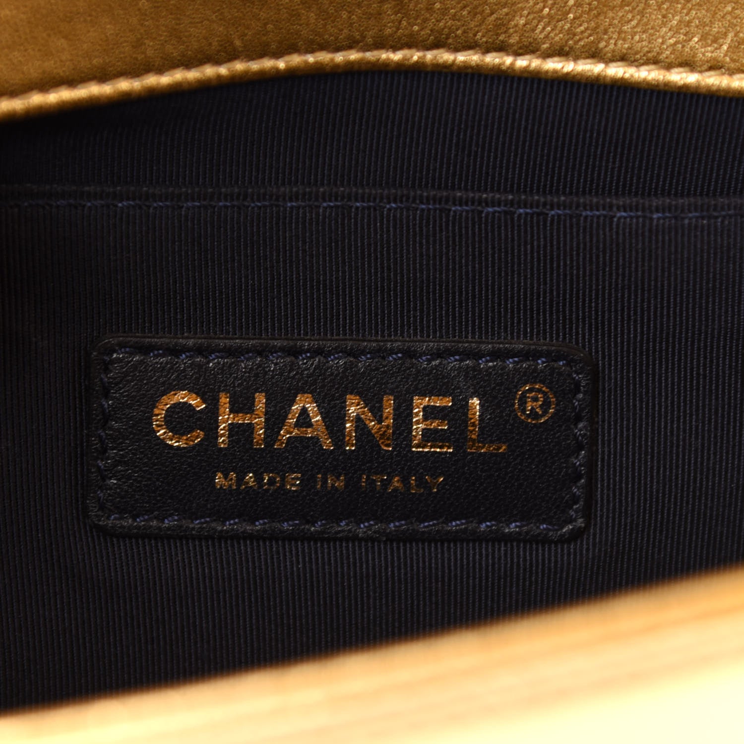 Chanel Metallic Lambskin Embossed Medium Cube Boy Flap Gold 7 of 13