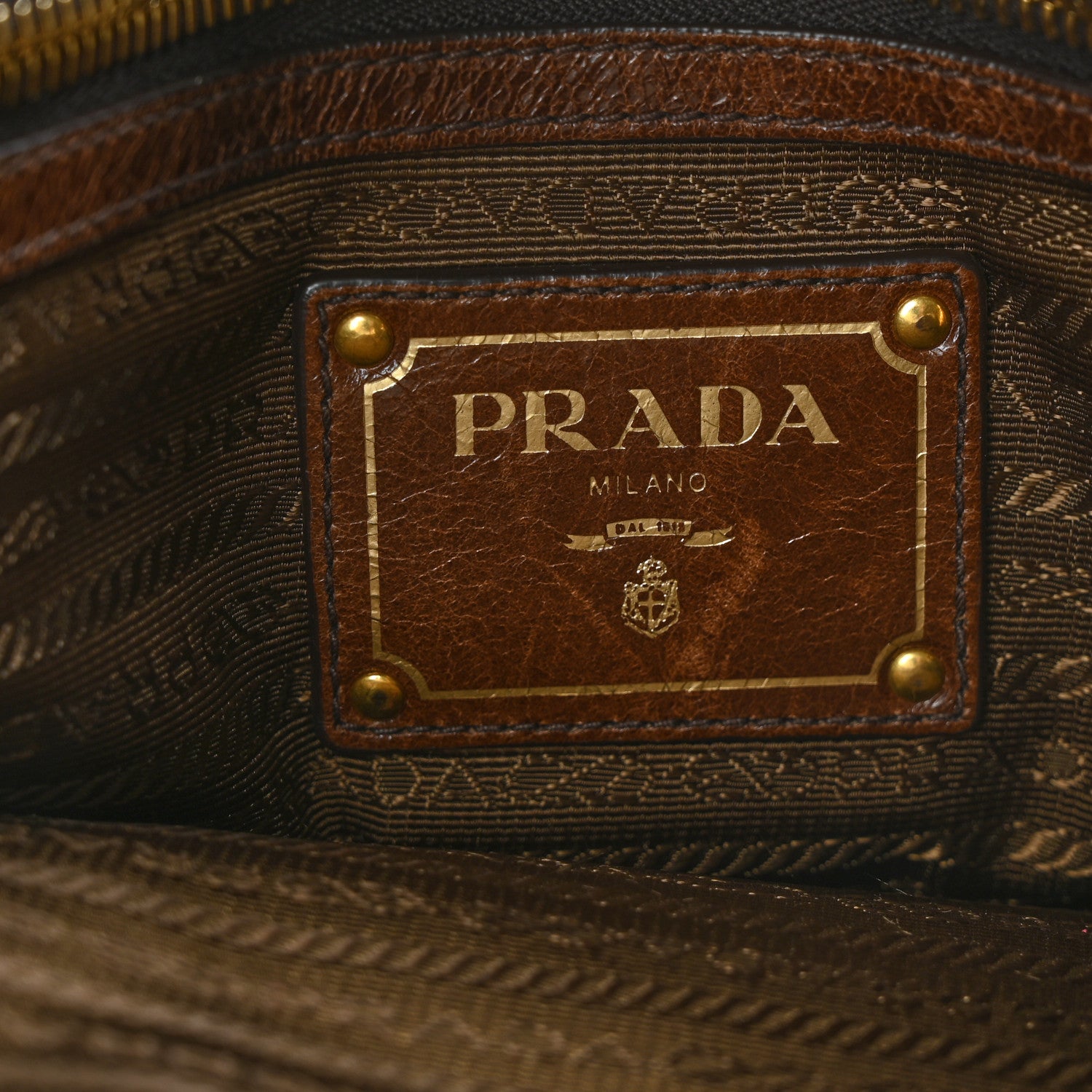 Prada Vitello Shine Shopping Satchel Bruciato 11 of 14