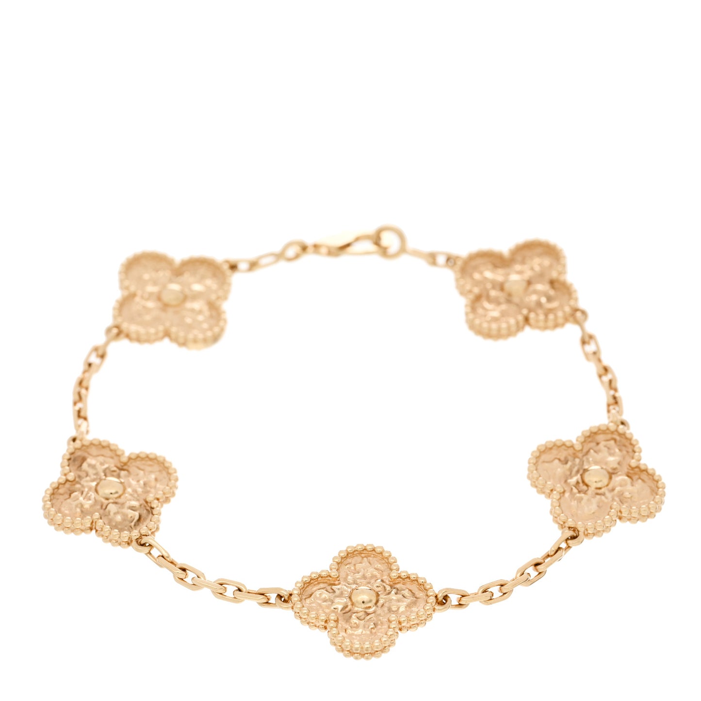 18K Yellow Gold 5 Motifs Vintage Alhambra Bracelet